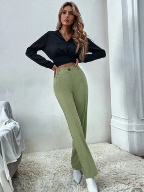 Shein High Waisted Straight Leg Pants
